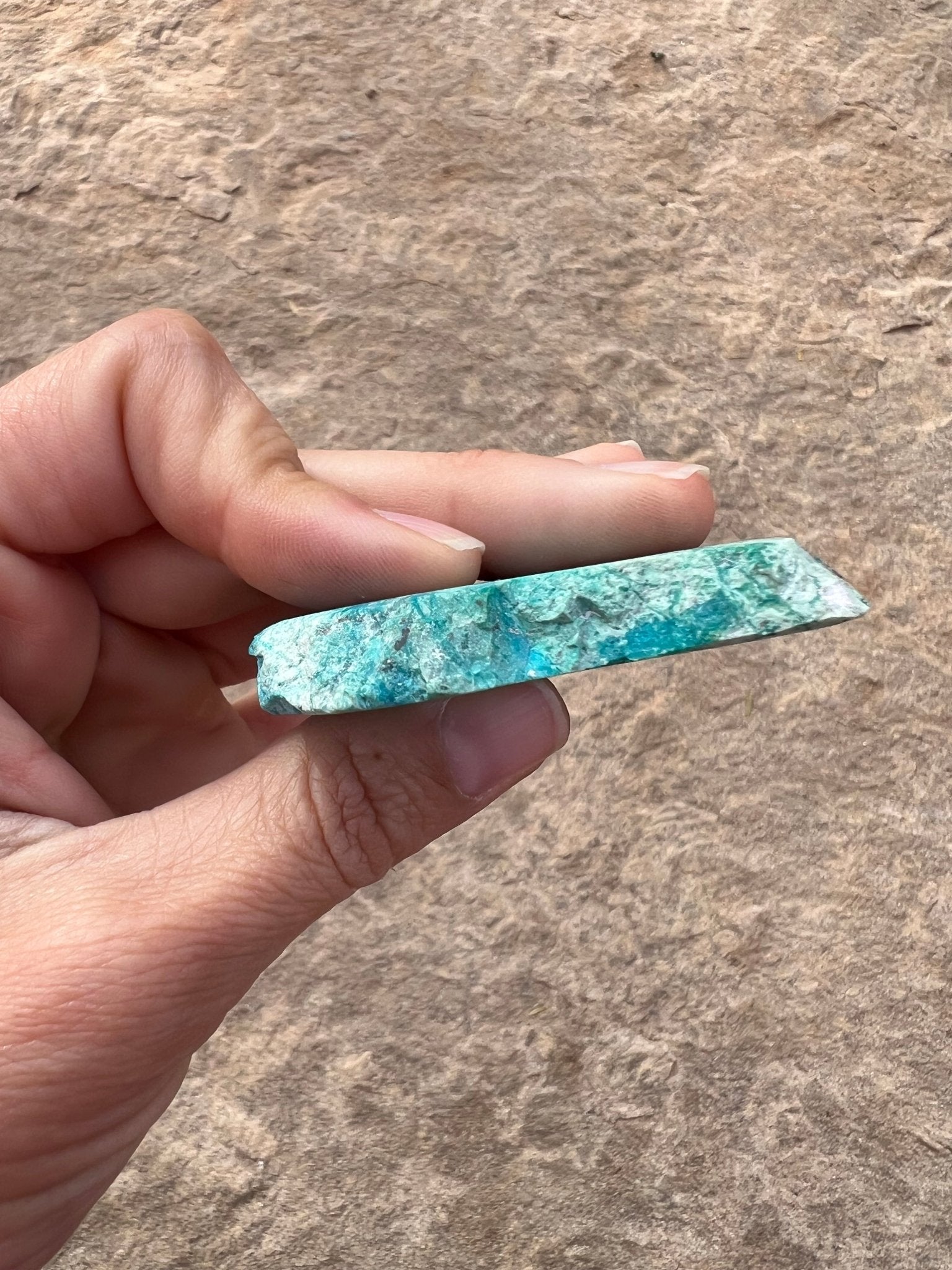 Blue River Chrysocolla Slab 85g - Purple Door Alchemy