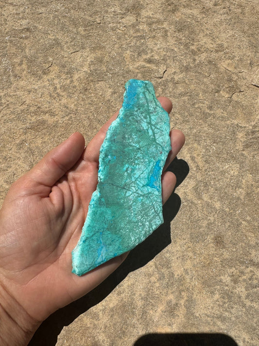 Blue River Chrysocolla Slab 86g - Purple Door Alchemy