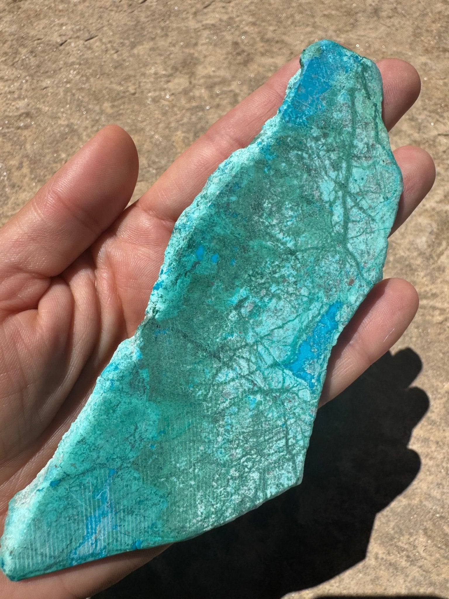 Blue River Chrysocolla Slab 86g - Purple Door Alchemy