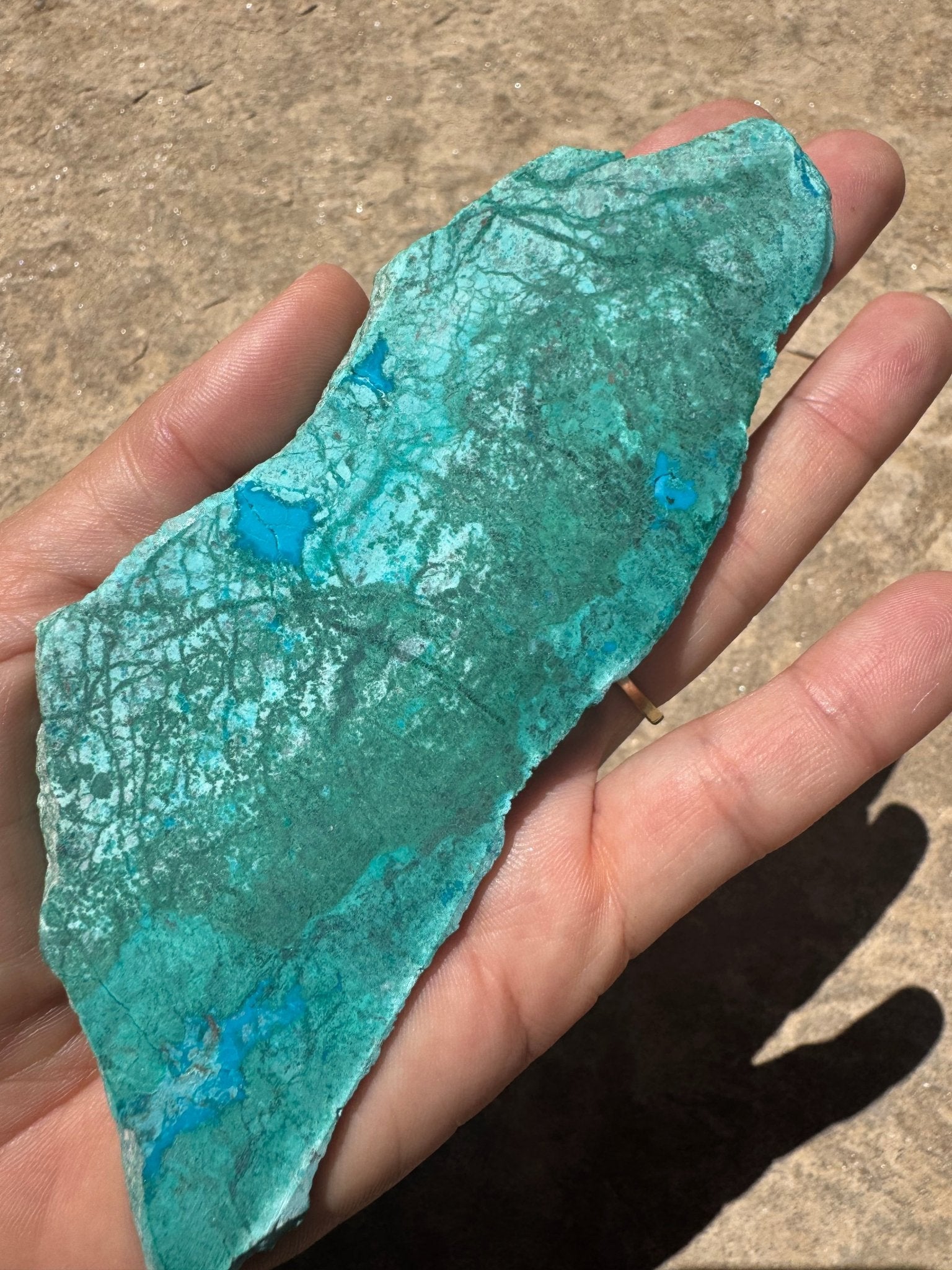 Blue River Chrysocolla Slab 86g - Purple Door Alchemy
