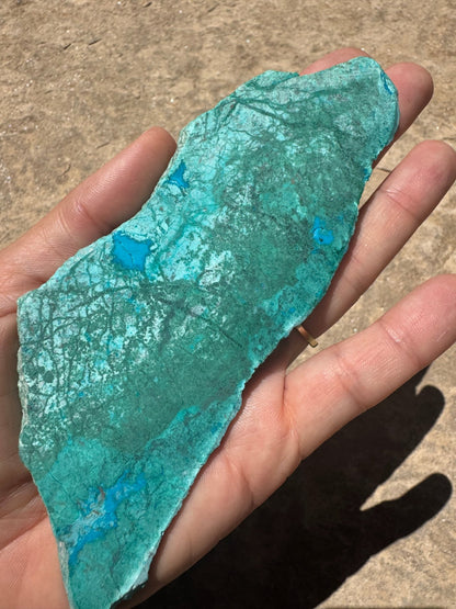 Blue River Chrysocolla Slab 86g - Purple Door Alchemy