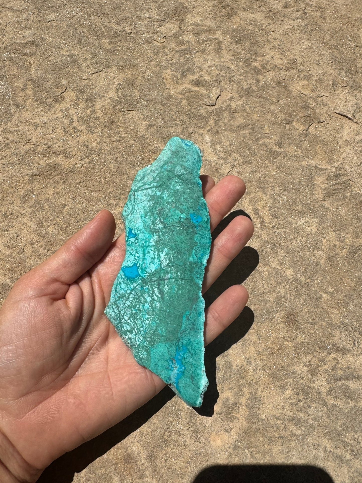 Blue River Chrysocolla Slab 86g - Purple Door Alchemy