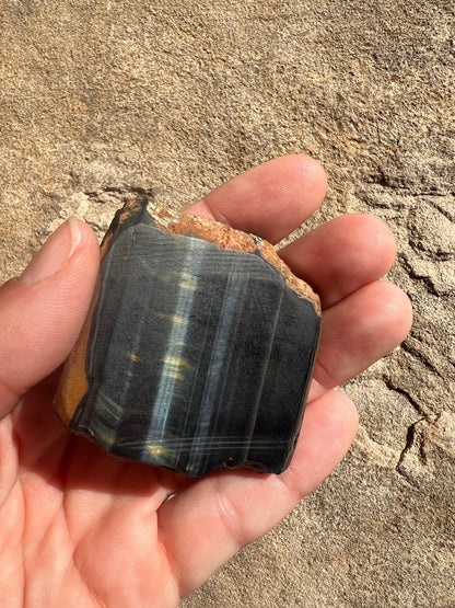 Blue Tigers Eye Slab 36g - Purple Door Alchemy