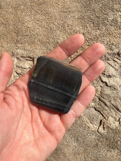 Blue Tigers Eye Slab 36g - Purple Door Alchemy