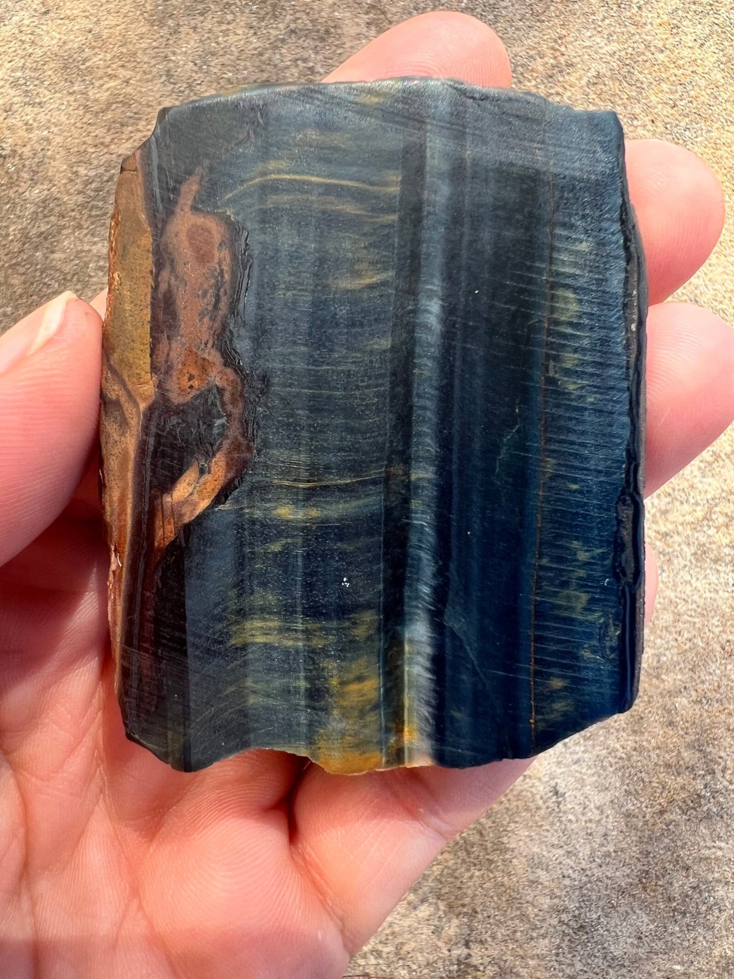 Blue Tigers Eye Slab 48g - Purple Door Alchemy