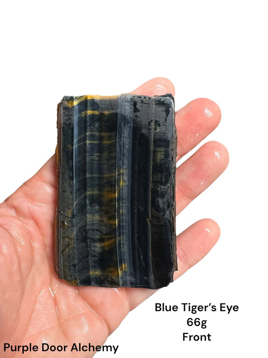 Blue Tigers Eye Slab 66g - Purple Door Alchemy