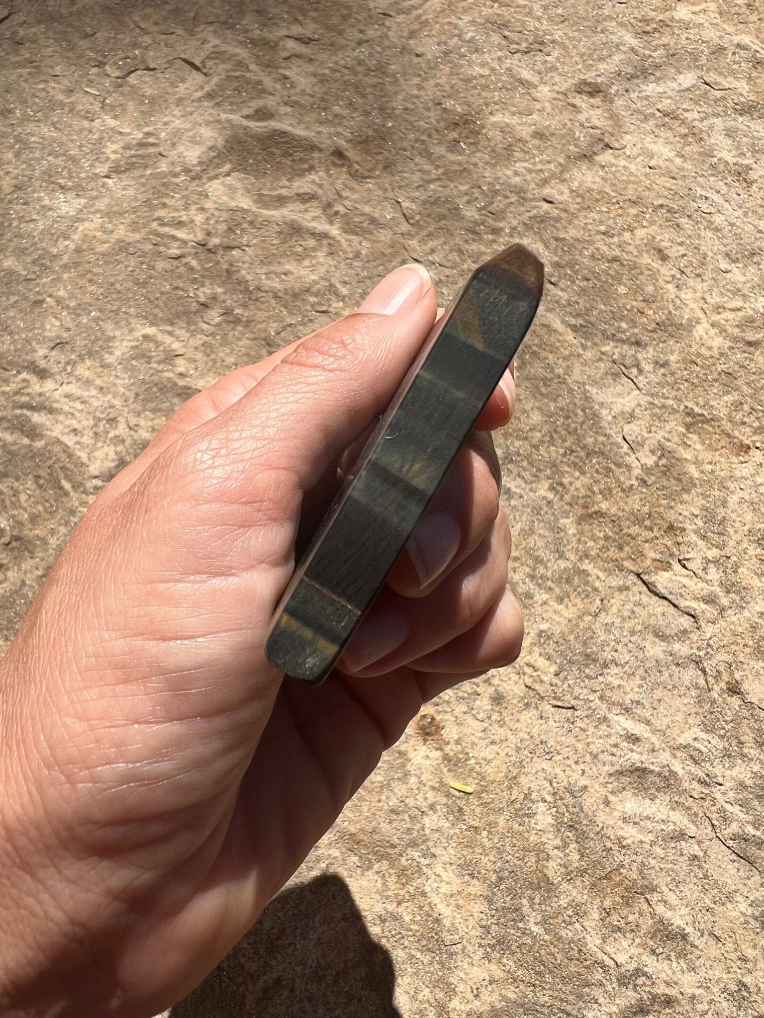 Blue Tigers Eye Slab 68g - Purple Door Alchemy