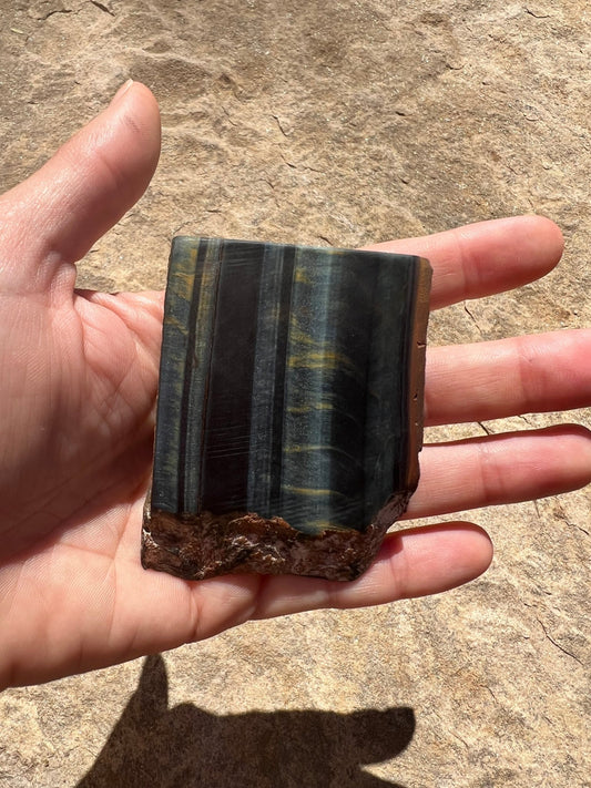 Blue Tigers Eye Slab 68g - Purple Door Alchemy