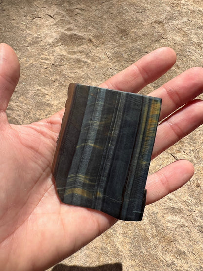 Blue Tigers Eye Slab 68g - Purple Door Alchemy