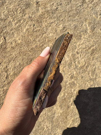 Blue Tigers Eye Slab 81g - Purple Door Alchemy