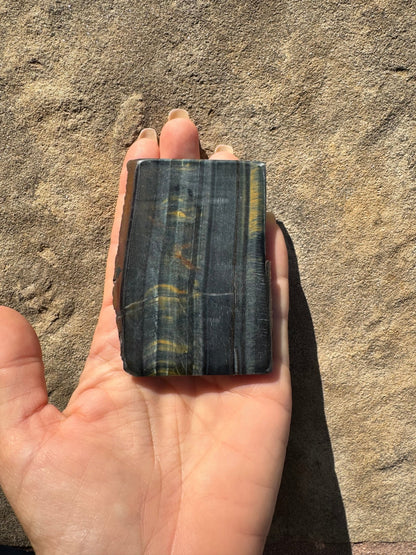 Blue Tigers Eye Slab 92g - Purple Door Alchemy