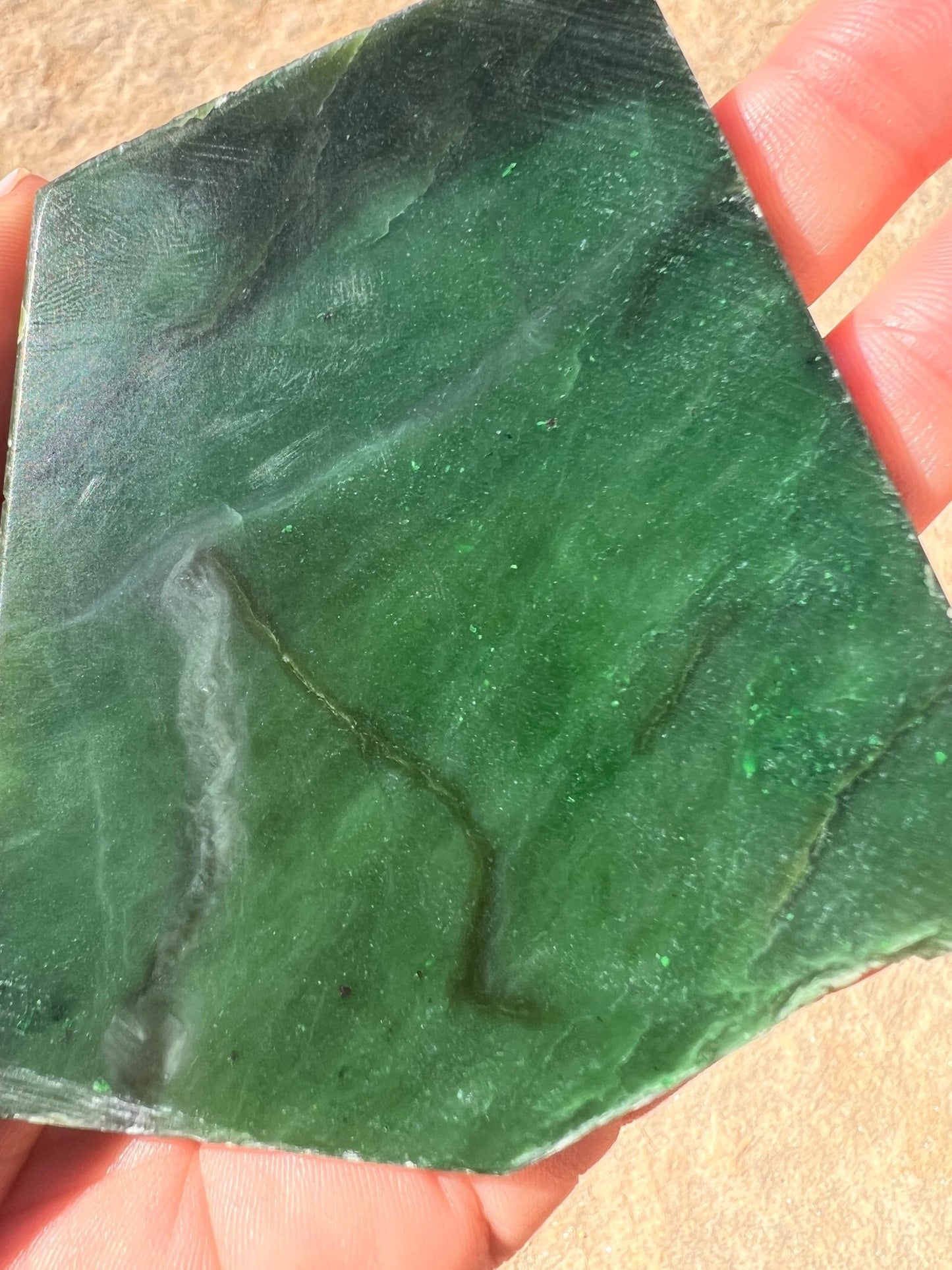 Canadian Nephrite Jade Slab 119g - Purple Door Alchemy