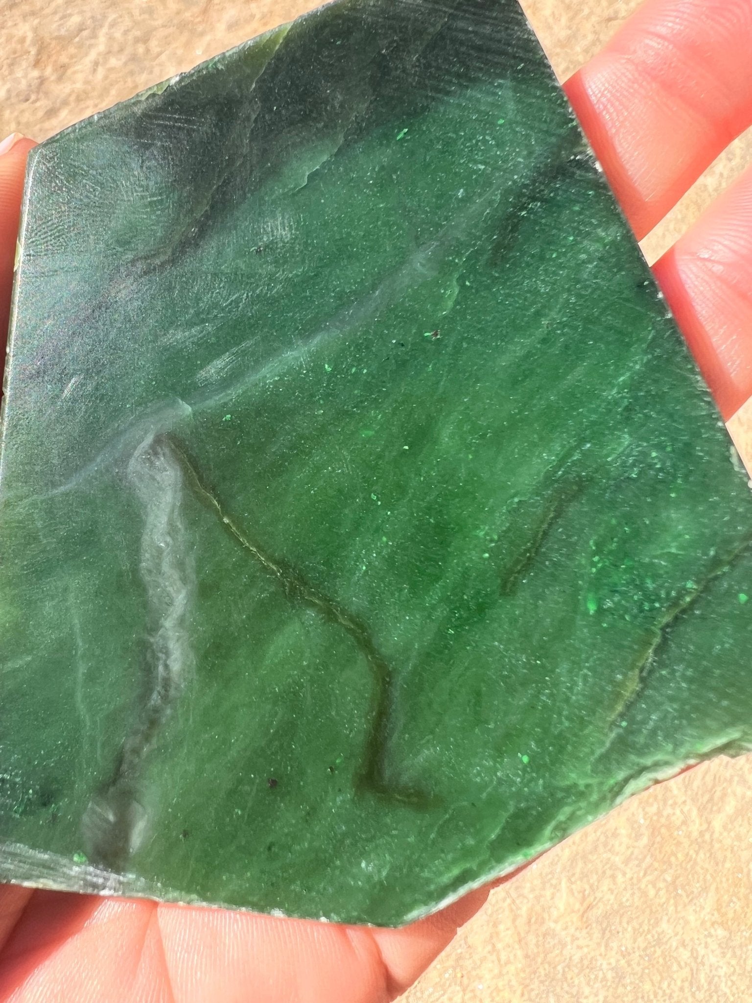 Canadian Nephrite Jade Slab 119g - Purple Door Alchemy