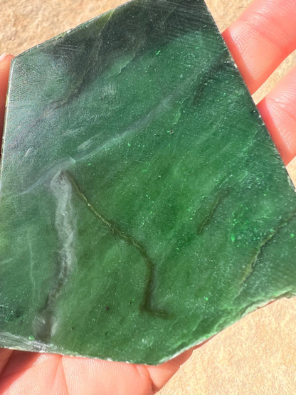 Canadian Nephrite Jade Slab 119g - Purple Door Alchemy