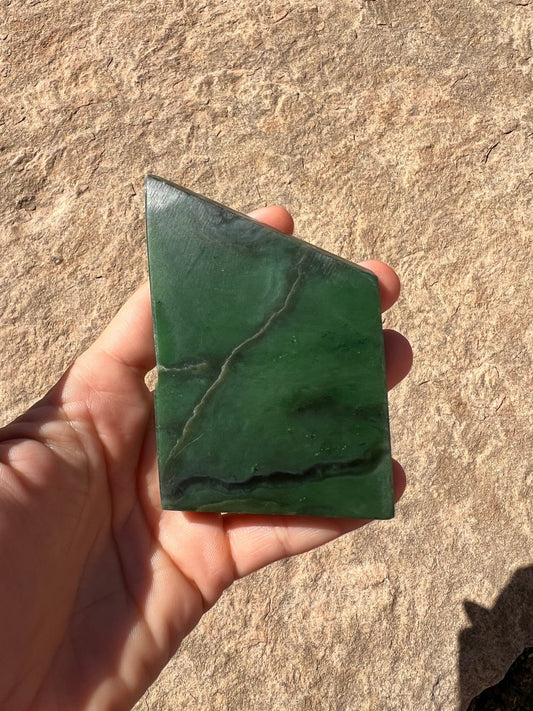 Canadian Nephrite Jade Slab 119g - Purple Door Alchemy