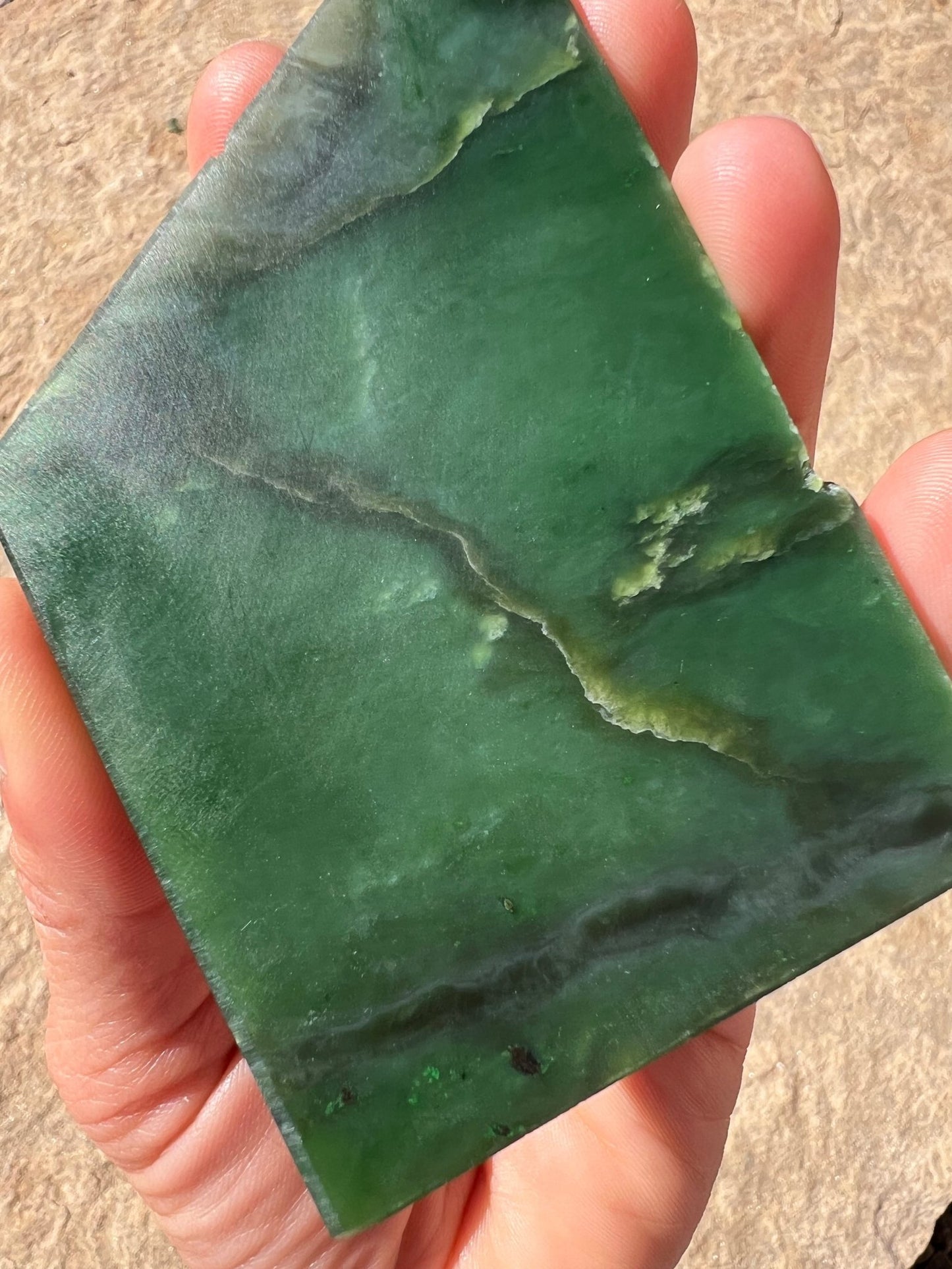 Canadian Nephrite Jade Slab 119g - Purple Door Alchemy