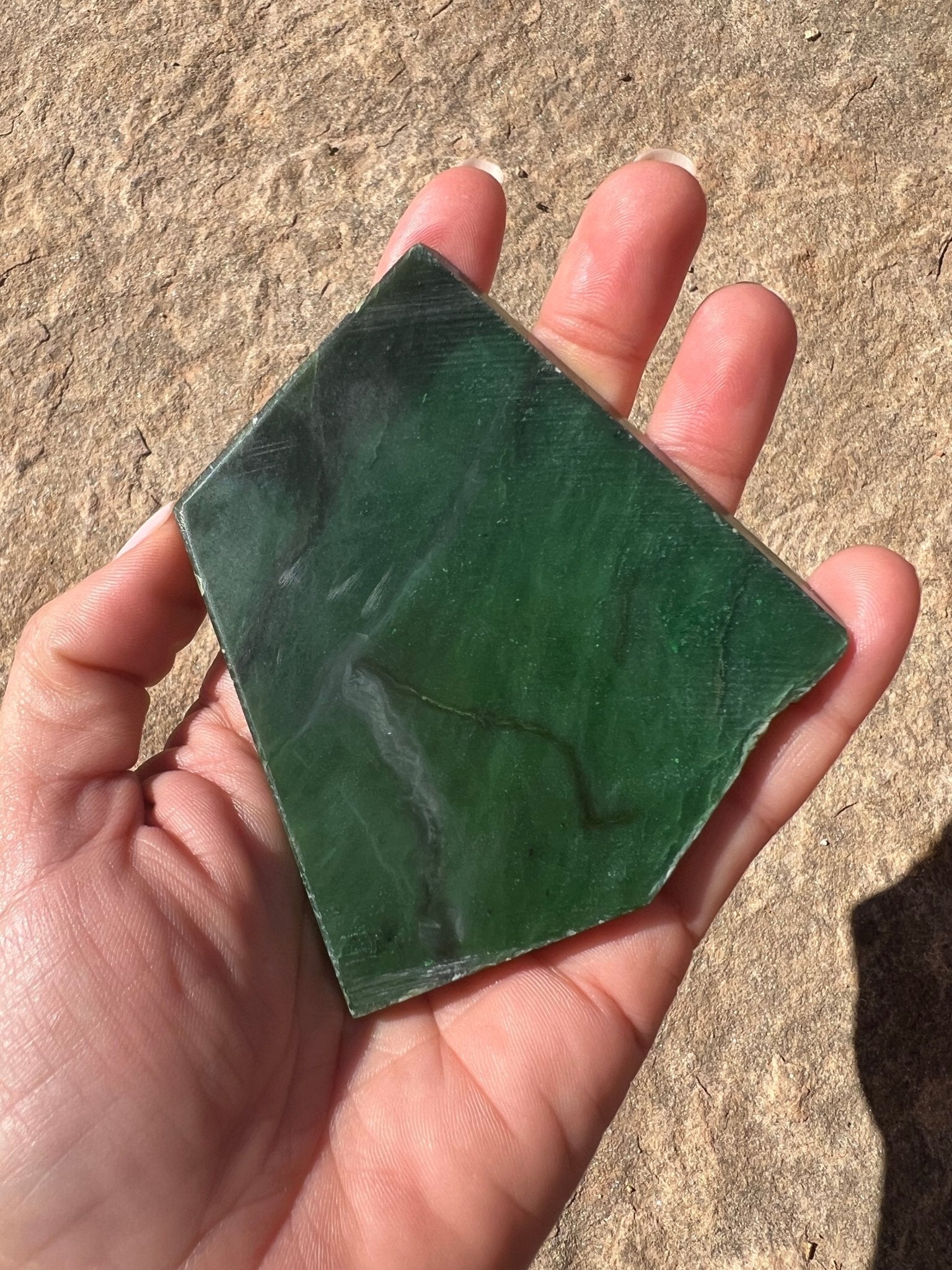 Canadian Nephrite Jade Slab 119g - Purple Door Alchemy
