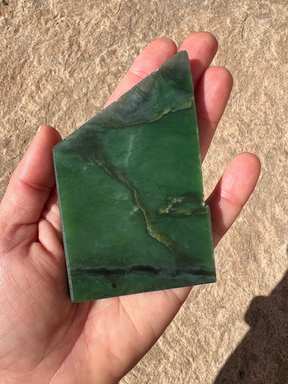 Canadian Nephrite Jade Slab 119g - Purple Door Alchemy