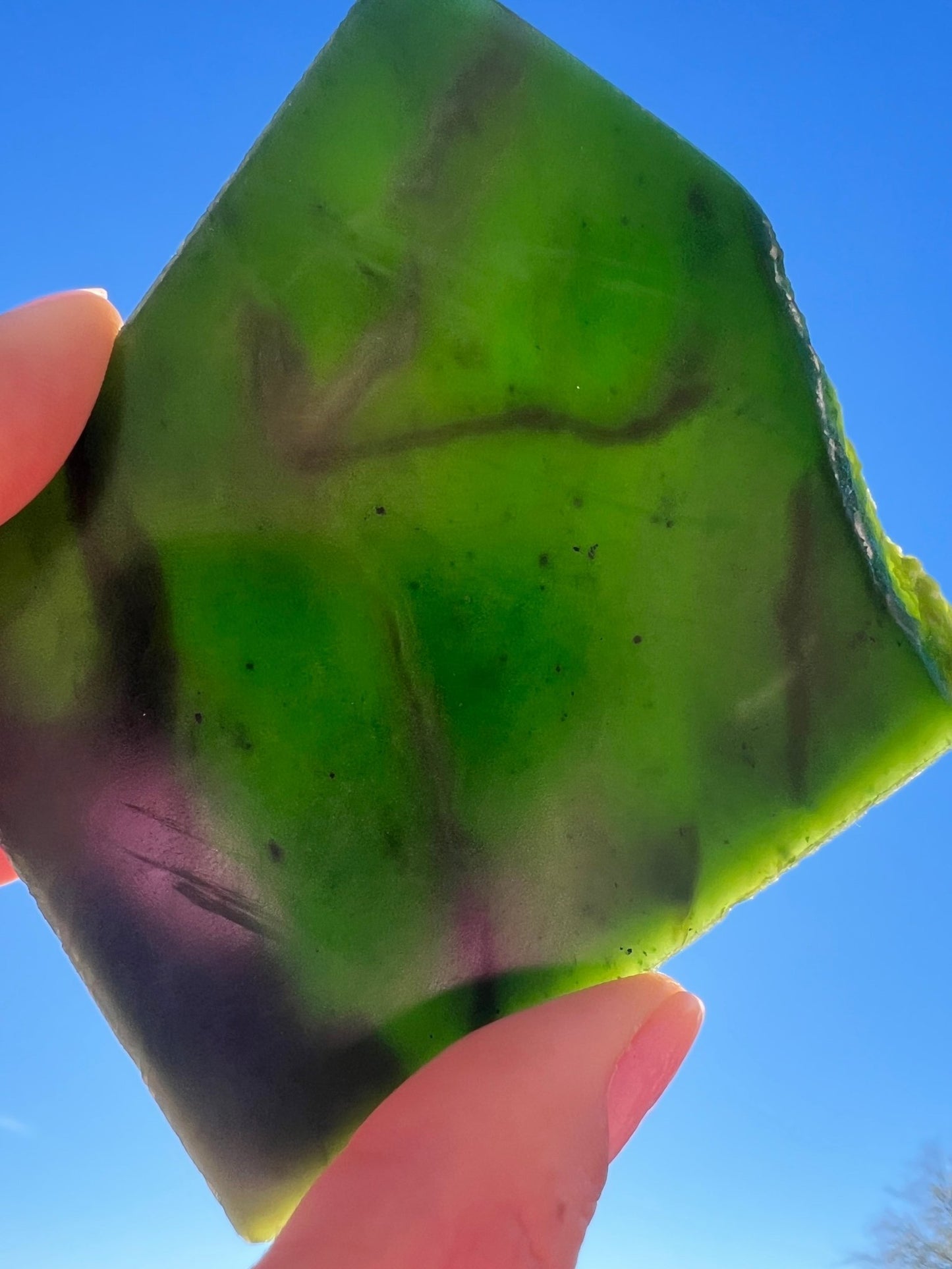 Canadian Nephrite Jade Slab 119g - Purple Door Alchemy