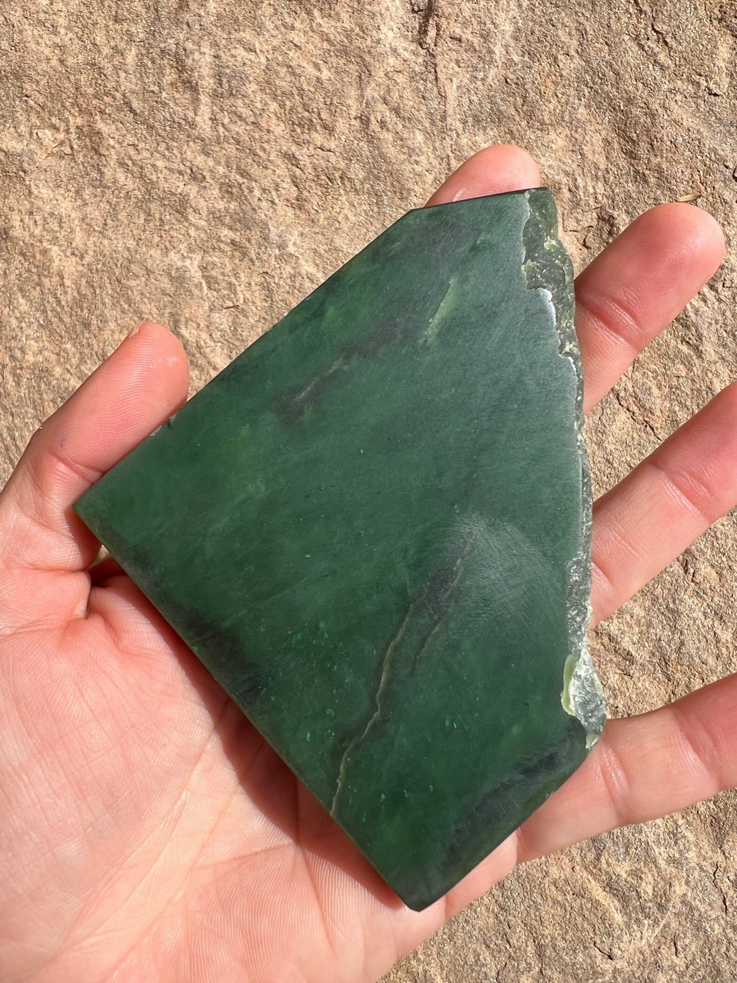 Canadian Nephrite Jade Slab 121g - Purple Door Alchemy