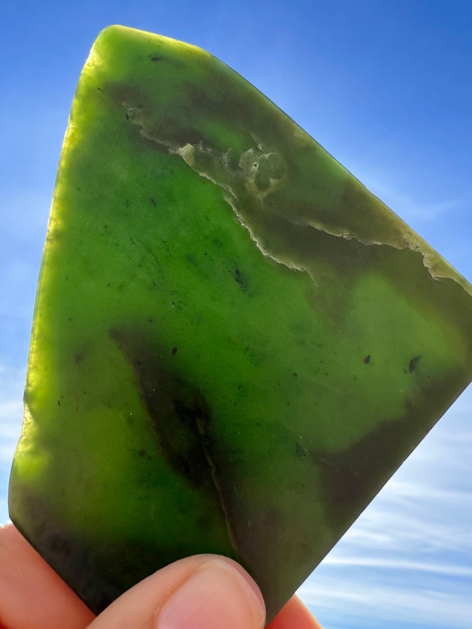 Canadian Nephrite Jade Slab 121g - Purple Door Alchemy