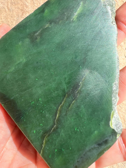 Canadian Nephrite Jade Slab 121g - Purple Door Alchemy