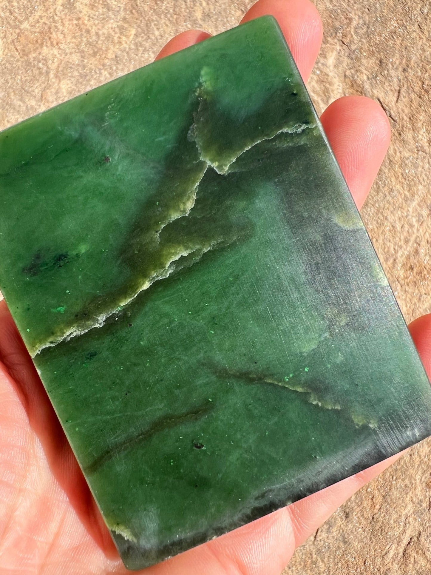 Canadian Nephrite Jade Slab 121g - Purple Door Alchemy