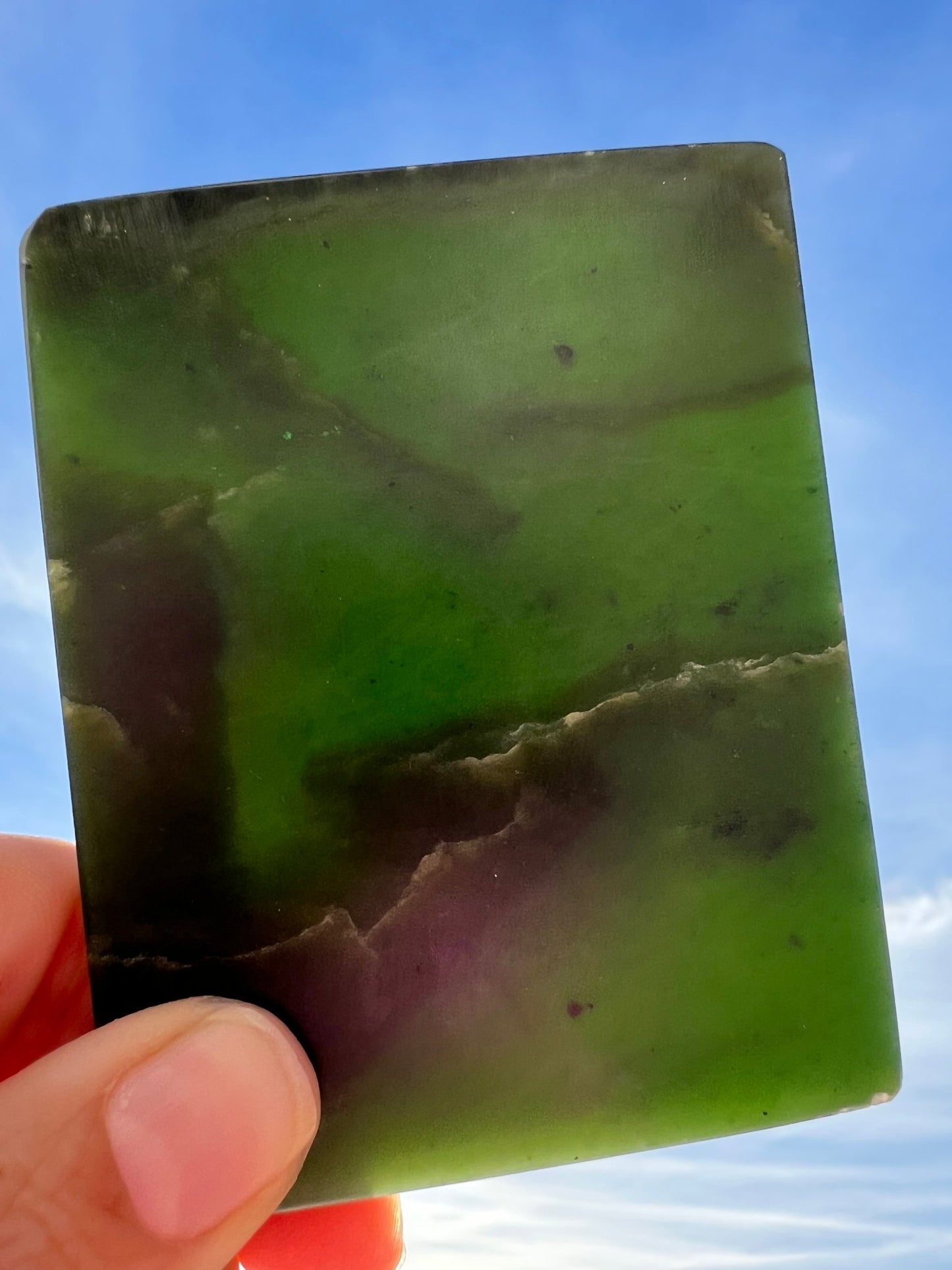Canadian Nephrite Jade Slab 121g - Purple Door Alchemy