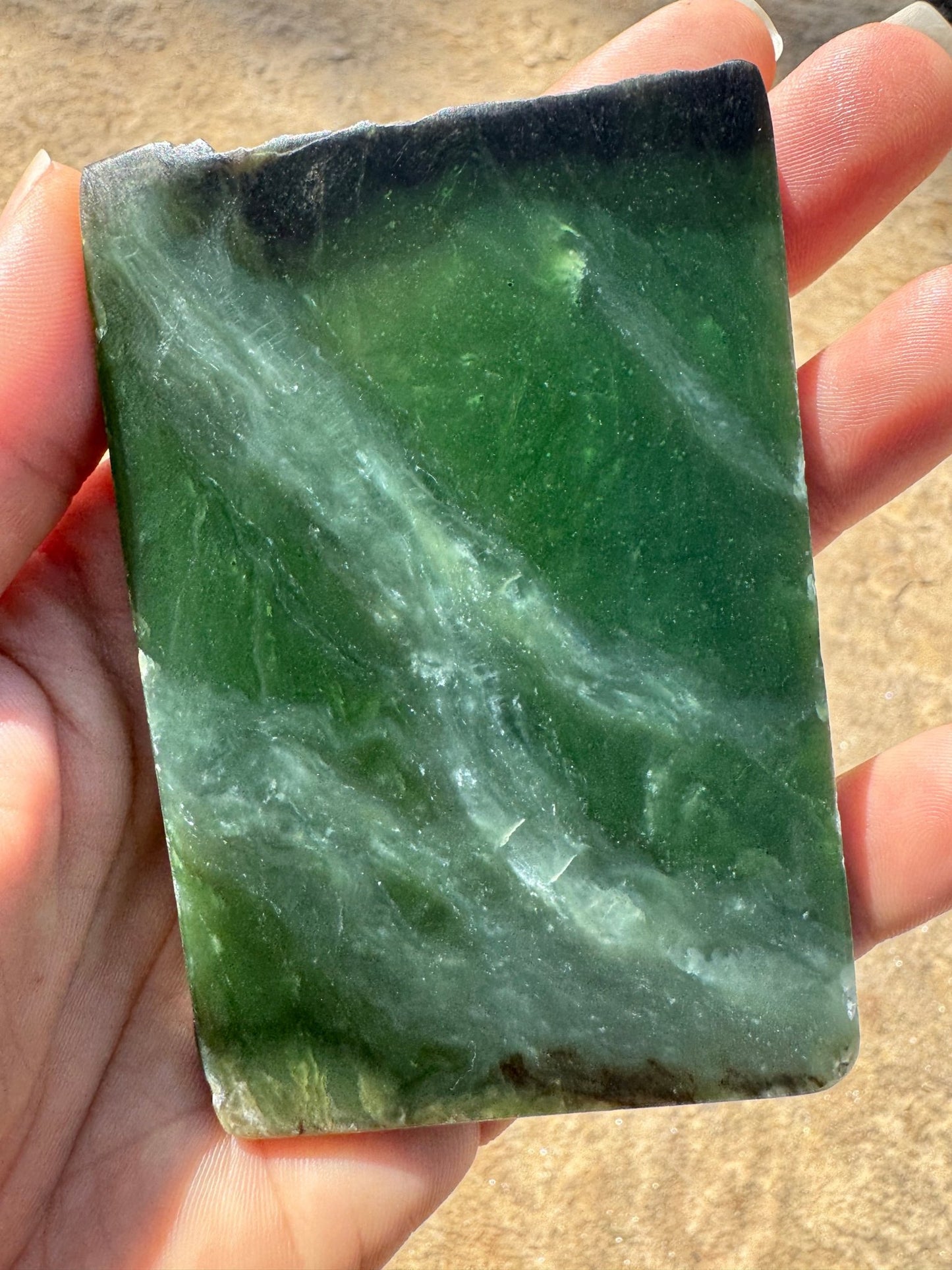 Canadian Nephrite Jade Slab 123g - Purple Door Alchemy