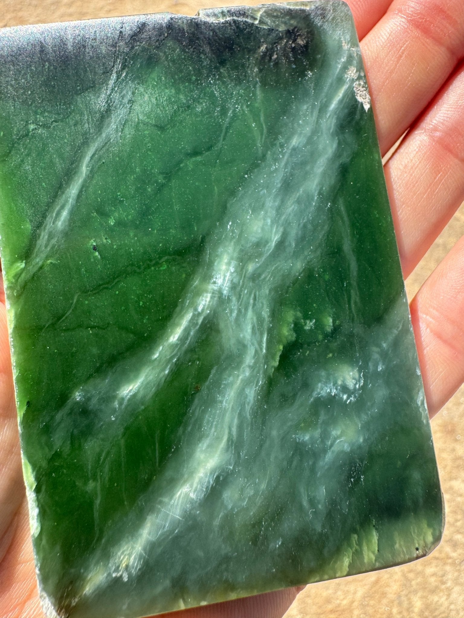Canadian Nephrite Jade Slab 123g - Purple Door Alchemy