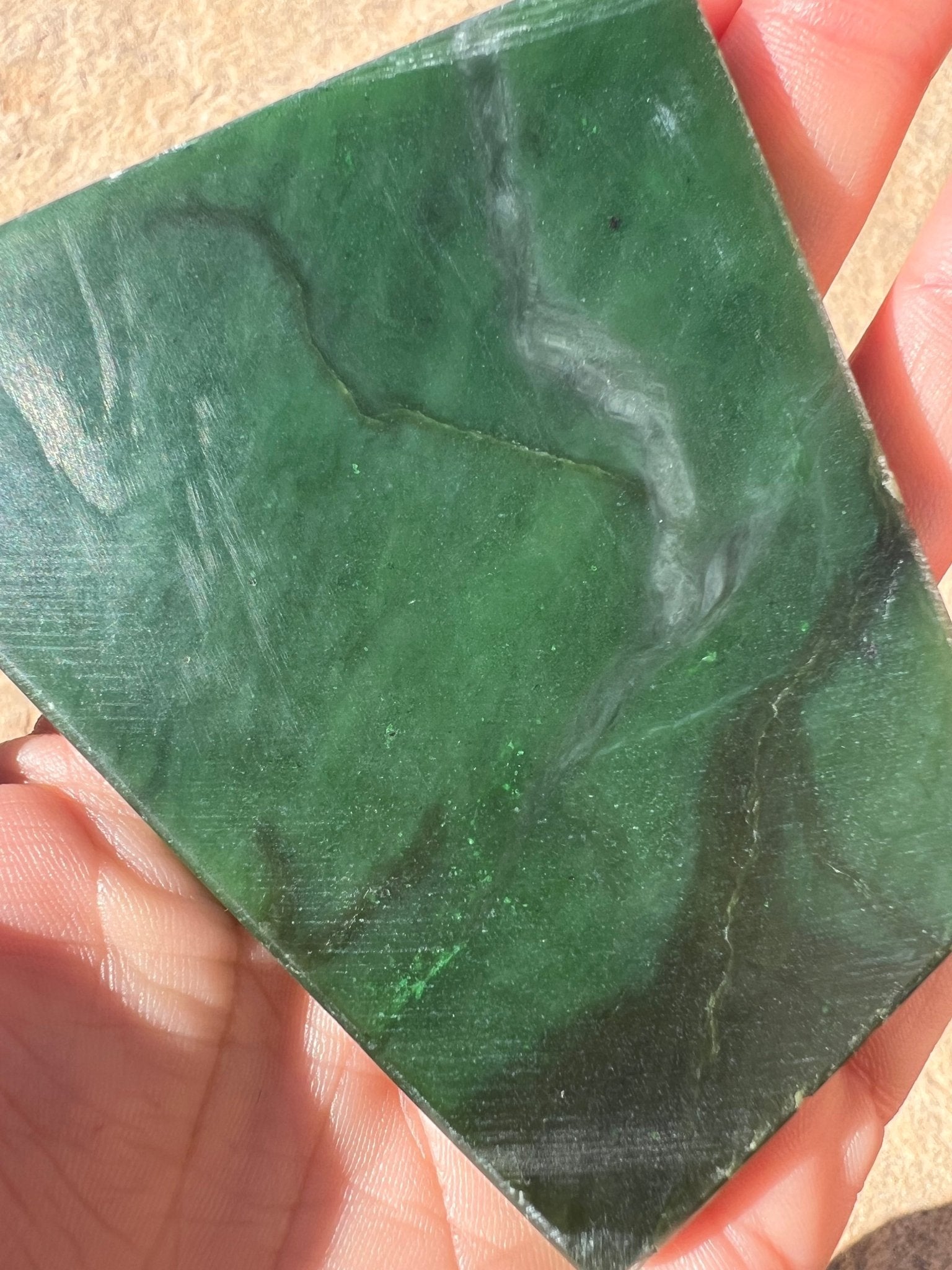 Canadian Nephrite Jade Slab 132g - Purple Door Alchemy