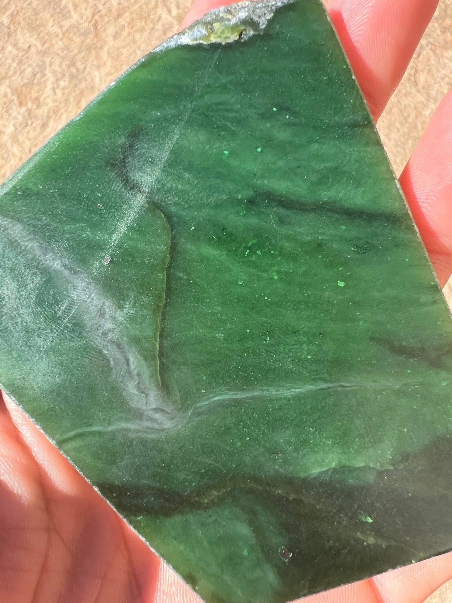 Canadian Nephrite Jade Slab 132g - Purple Door Alchemy