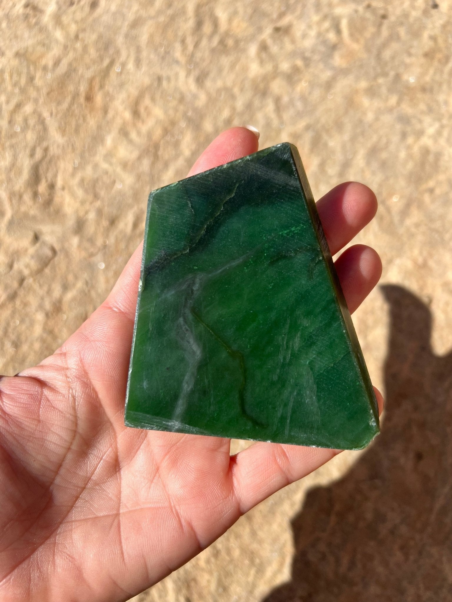 Canadian Nephrite Jade Slab 132g - Purple Door Alchemy