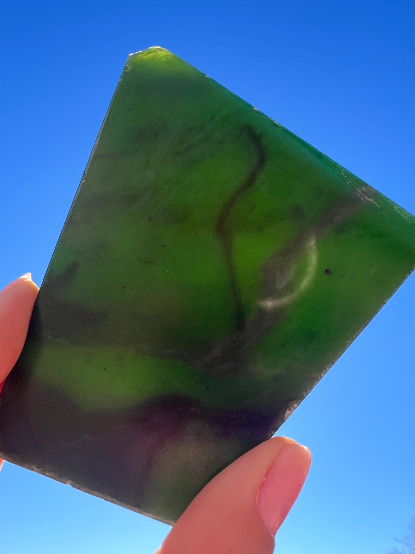 Canadian Nephrite Jade Slab 132g - Purple Door Alchemy