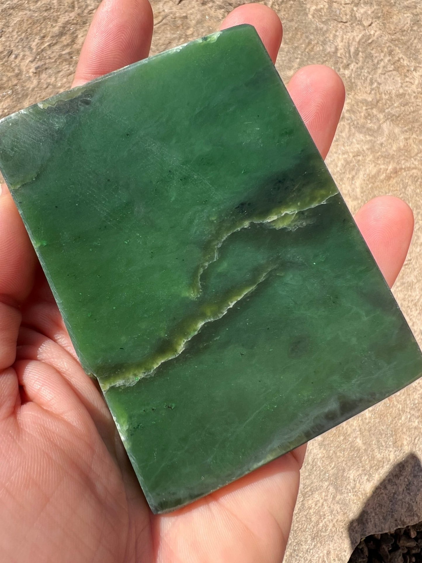 Canadian Nephrite Jade Slab 154g - Purple Door Alchemy