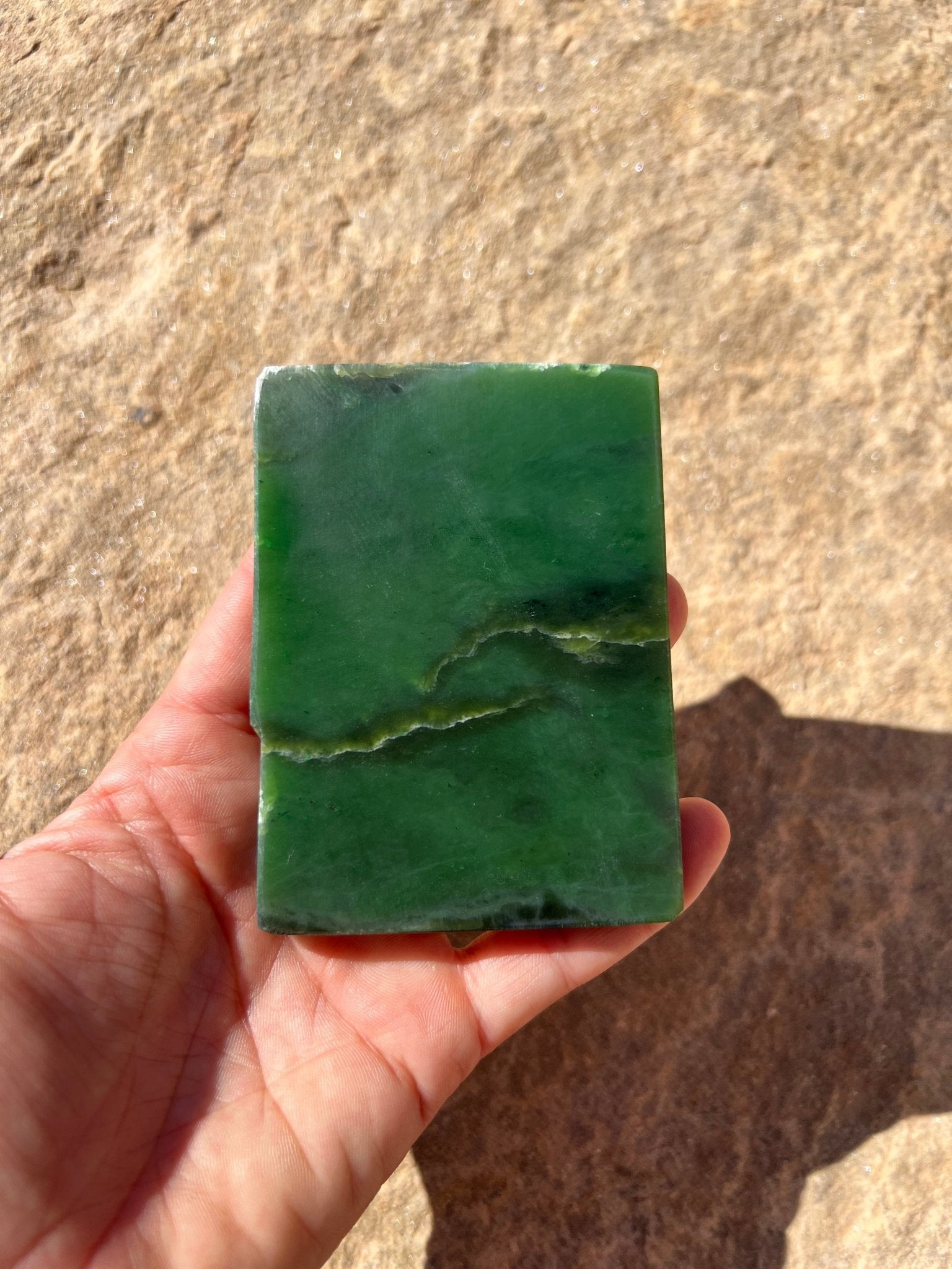 Canadian Nephrite Jade Slab 154g - Purple Door Alchemy