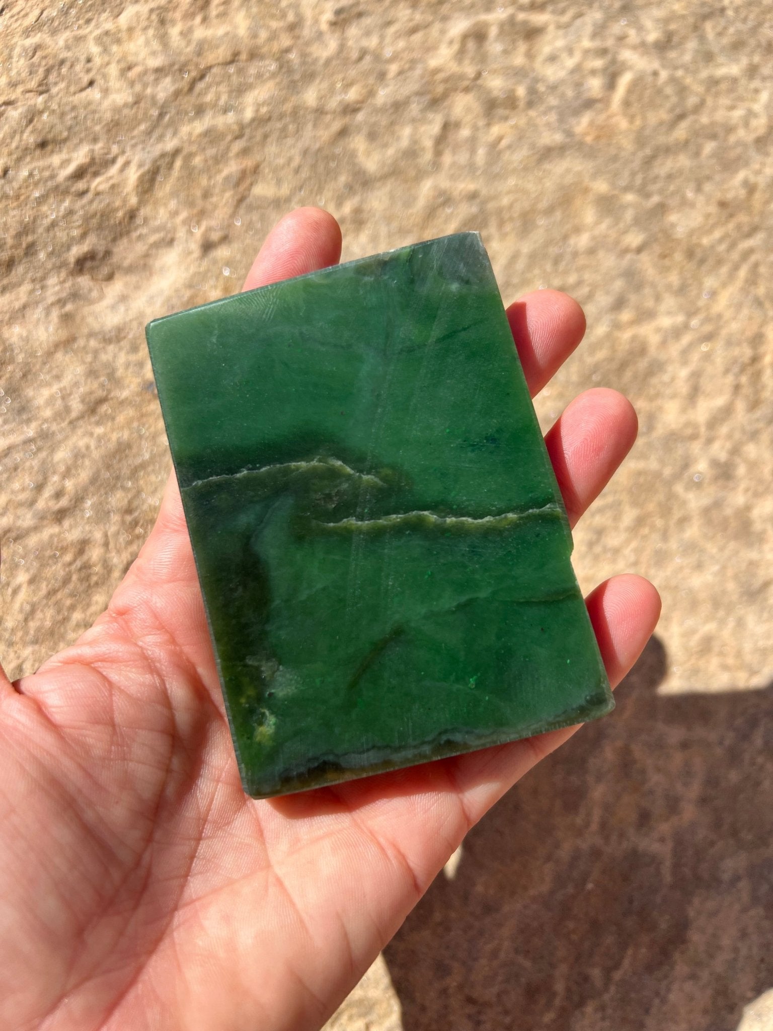 Canadian Nephrite Jade Slab 154g - Purple Door Alchemy