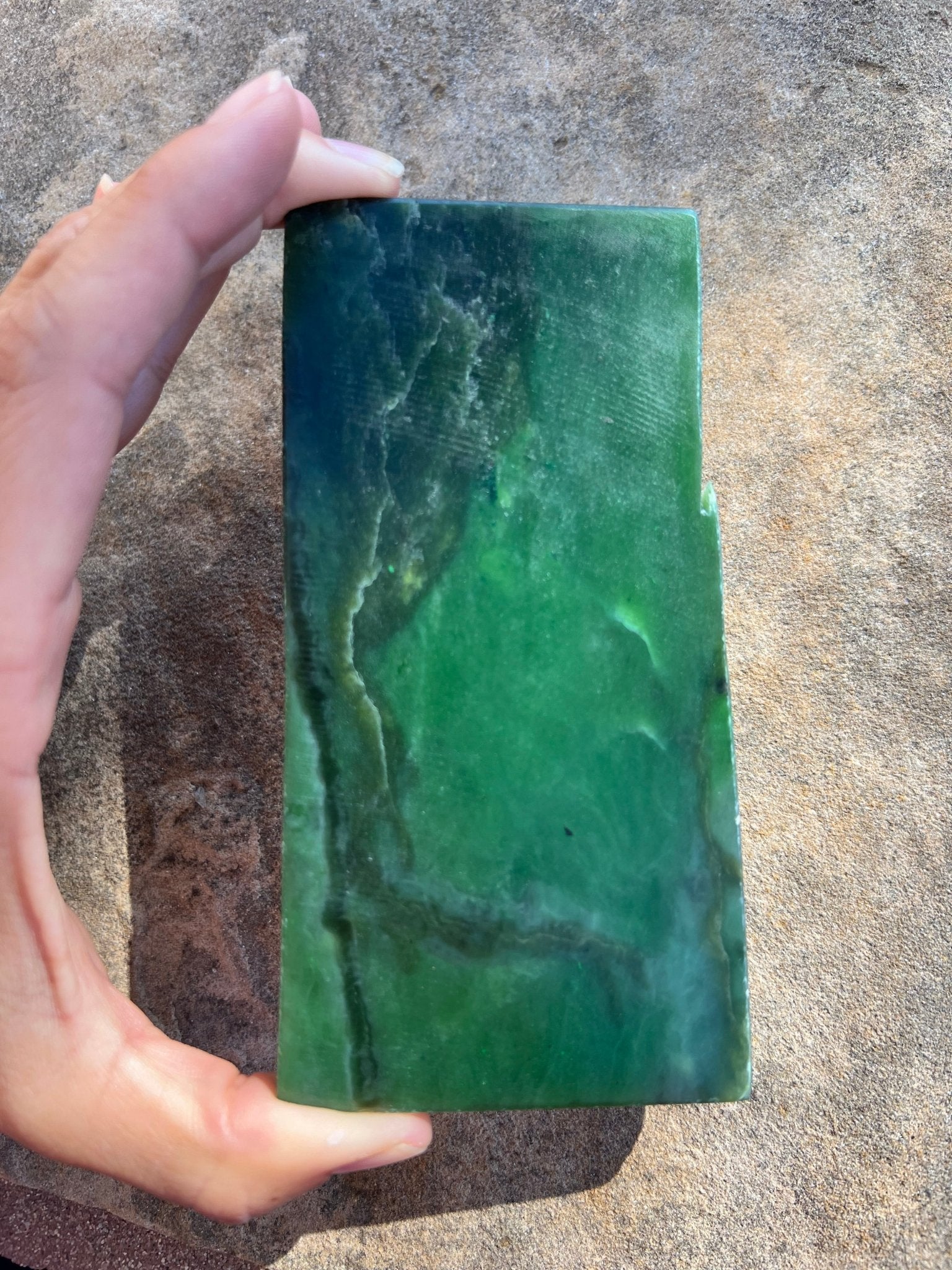 Canadian Nephrite Jade Slab 186g - Purple Door Alchemy