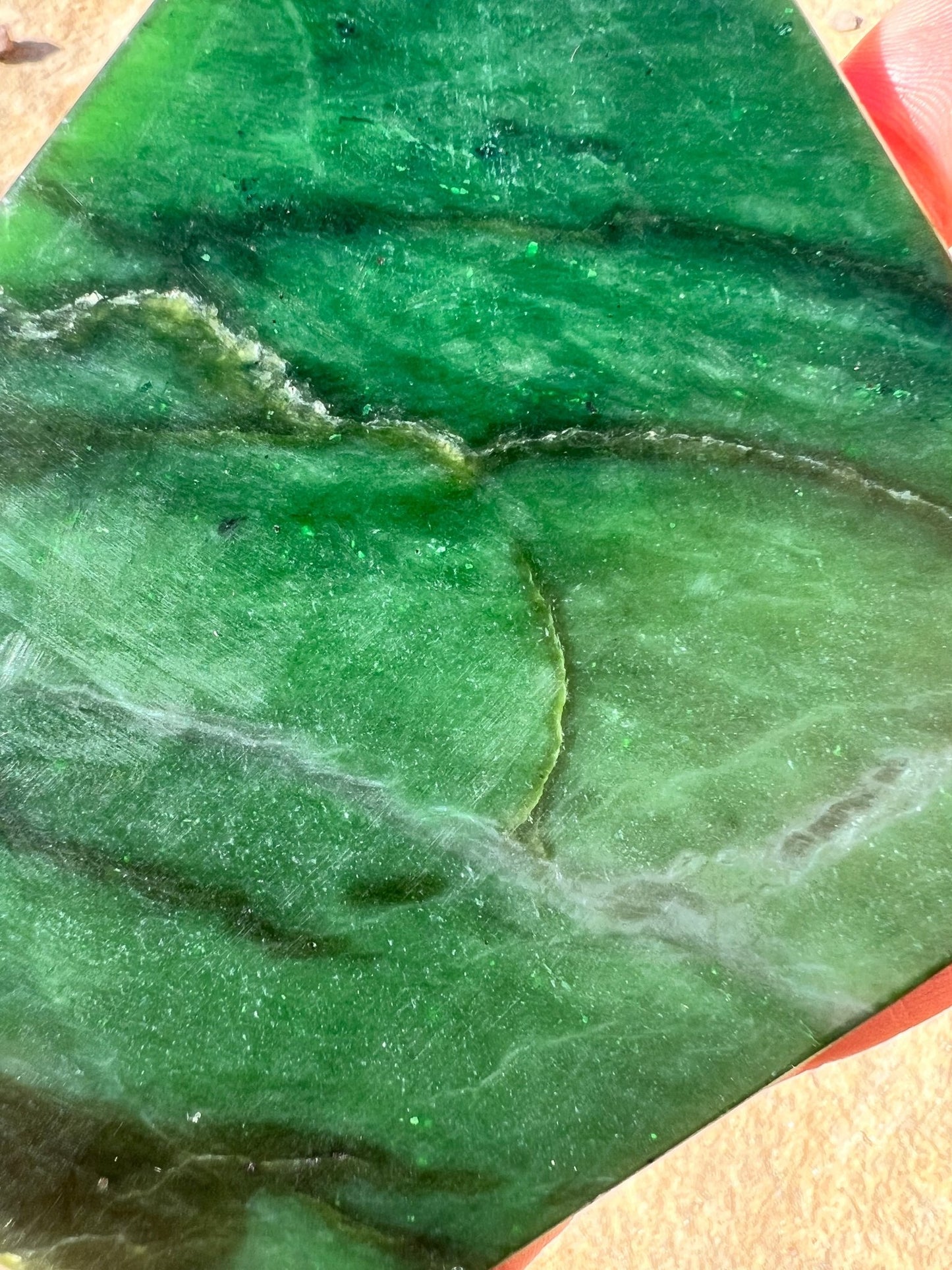 Canadian Nephrite Jade Slab 232g - Purple Door Alchemy