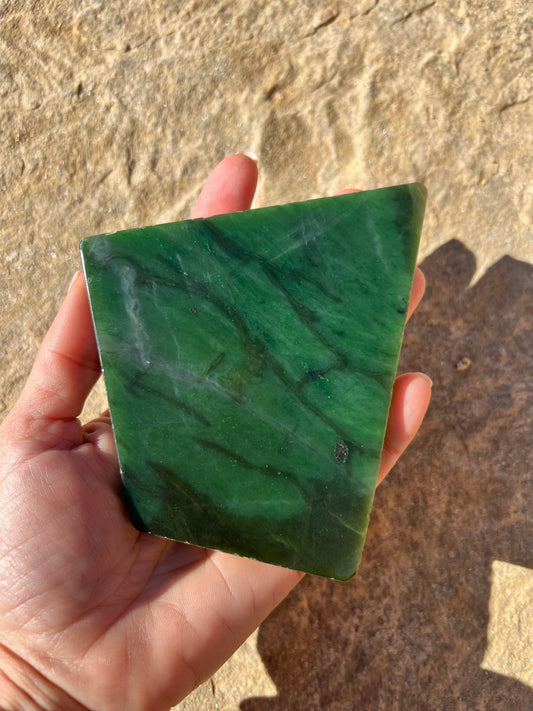 Canadian Nephrite Jade Slab 232g - Purple Door Alchemy