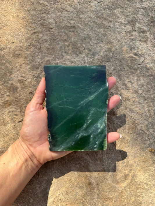 Canadian Nephrite Jade Slab 287g - Purple Door Alchemy