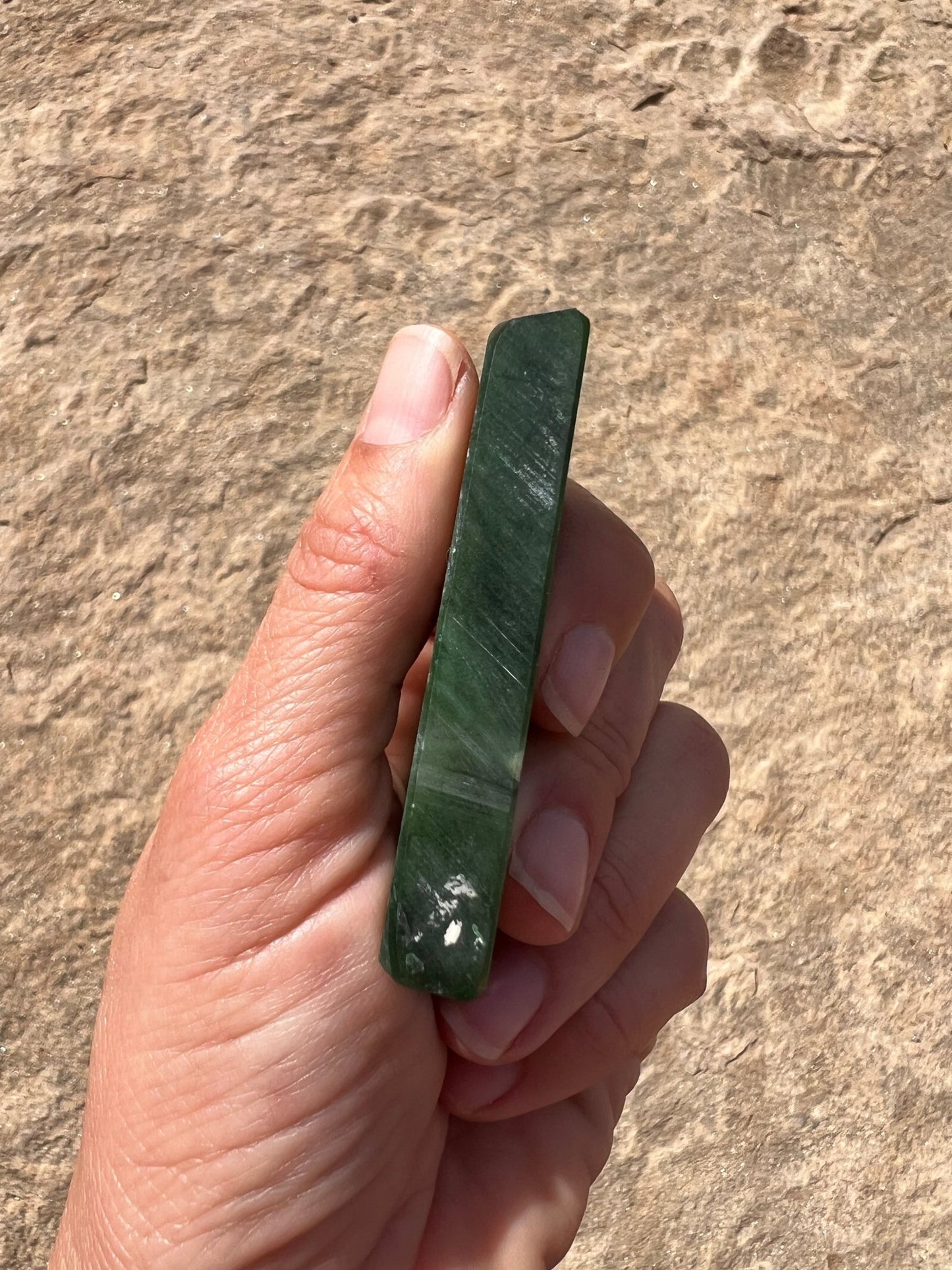 Canadian Nephrite Jade Slab 75g - Purple Door Alchemy