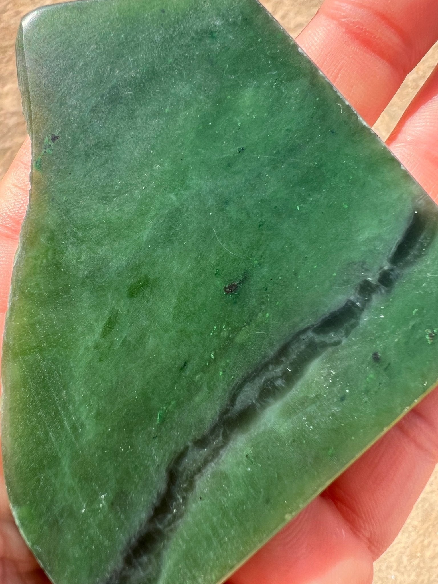 Canadian Nephrite Jade Slab 75g - Purple Door Alchemy