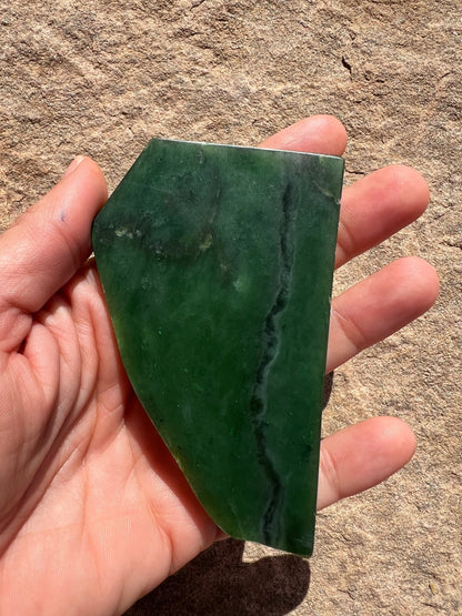 Canadian Nephrite Jade Slab 83g - Purple Door Alchemy