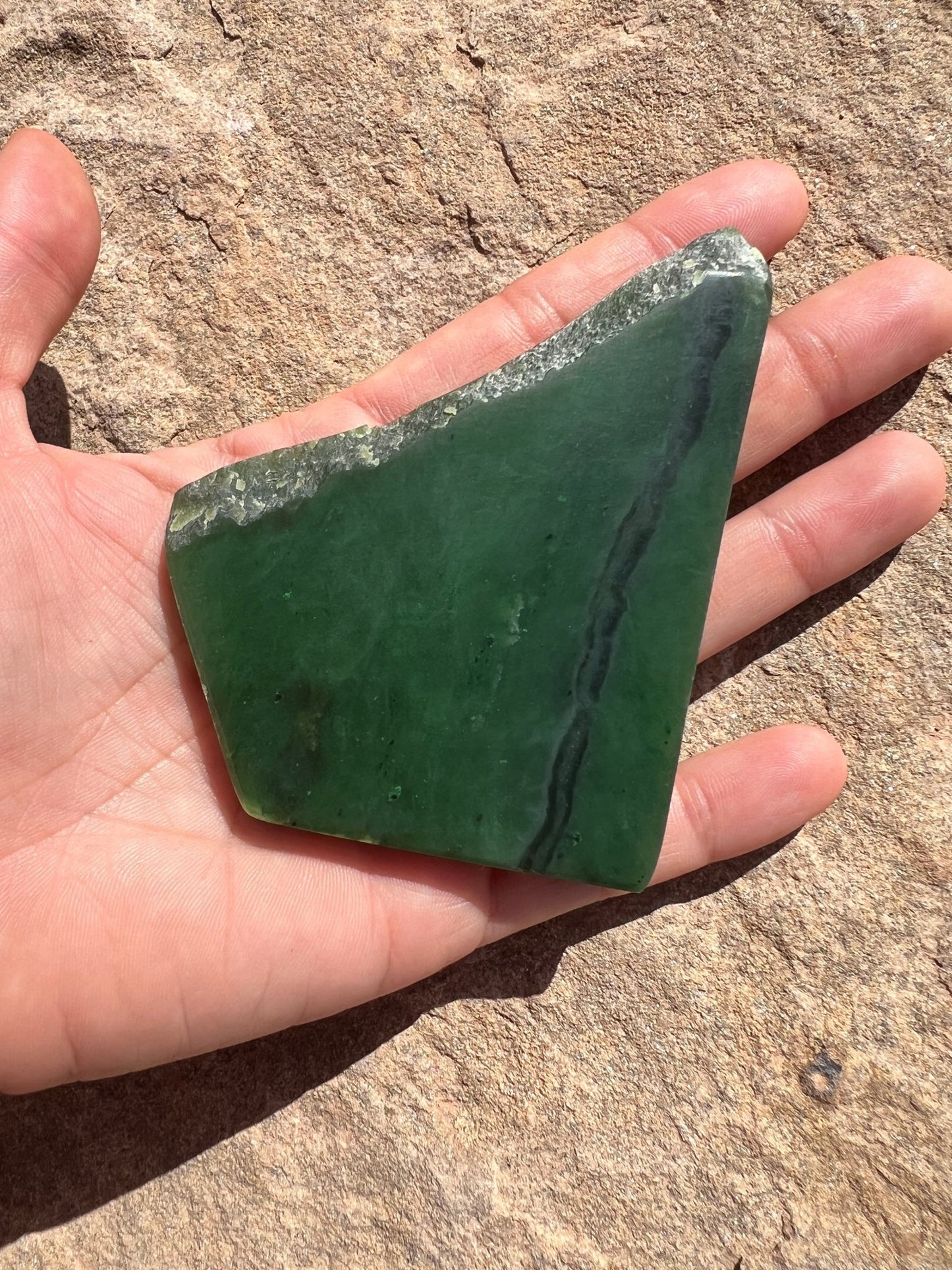 Canadian Nephrite Jade Slab 83g - Purple Door Alchemy