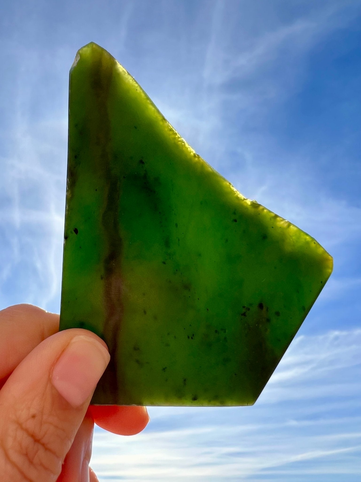 Canadian Nephrite Jade Slab 83g - Purple Door Alchemy
