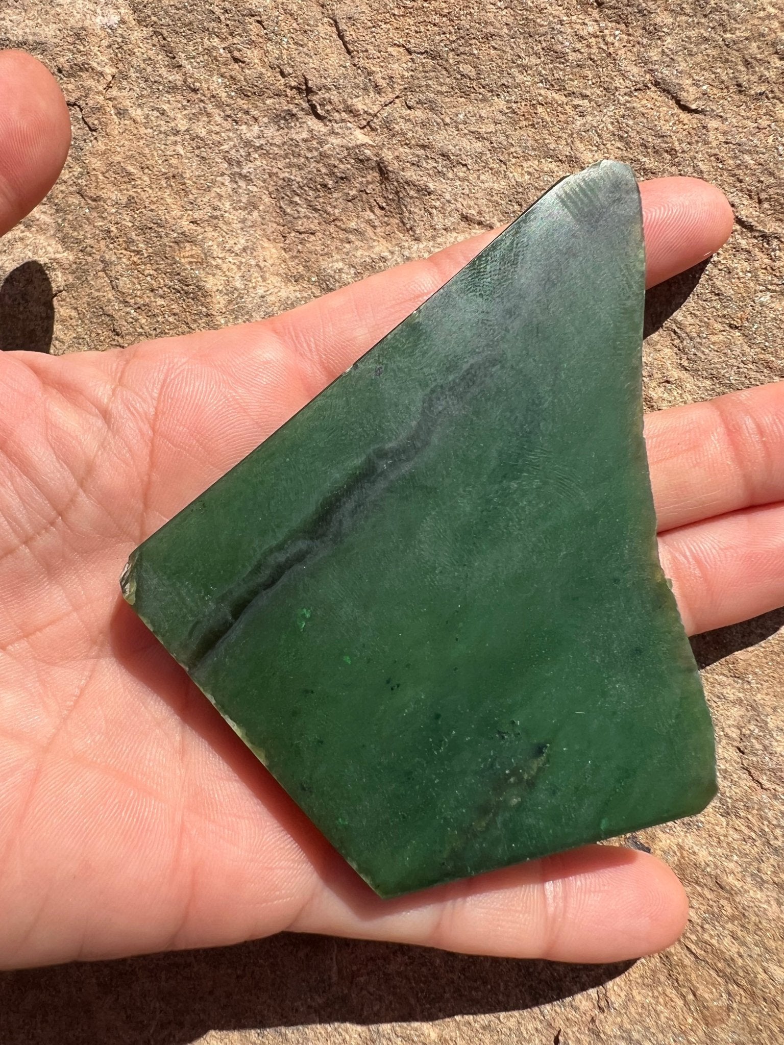 Canadian Nephrite Jade Slab 83g - Purple Door Alchemy