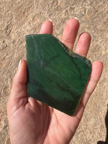 Canadian Nephrite Jade Slab 93g - Purple Door Alchemy