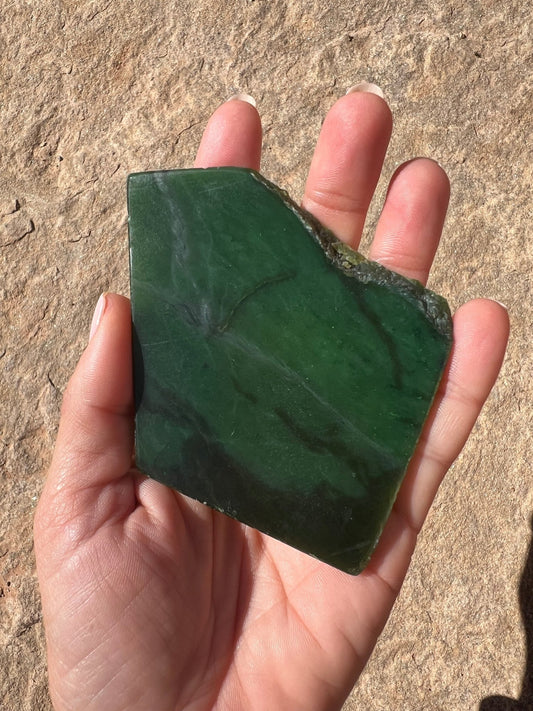 Canadian Nephrite Jade Slab 93g - Purple Door Alchemy