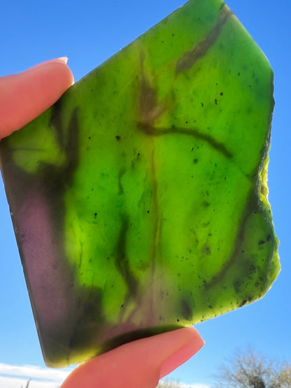 Canadian Nephrite Jade Slab 93g - Purple Door Alchemy